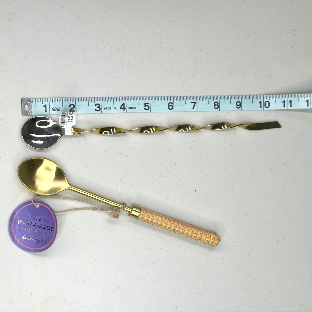 NWT Anthropologie Bundle Pauline Cocktail Spoon and  Abacaxi COCKTAIL Spoon - Picture 16 of 16